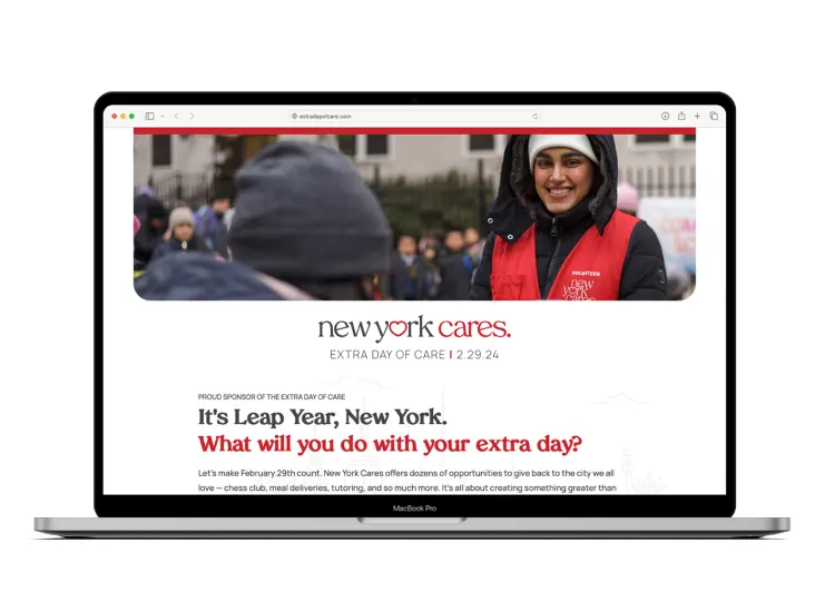 New York Cares Landing Page